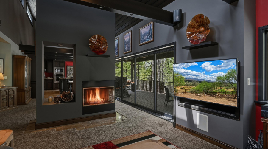 3 side fireplace