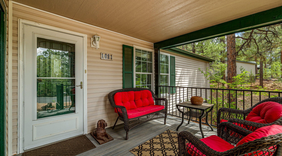Covered front deck