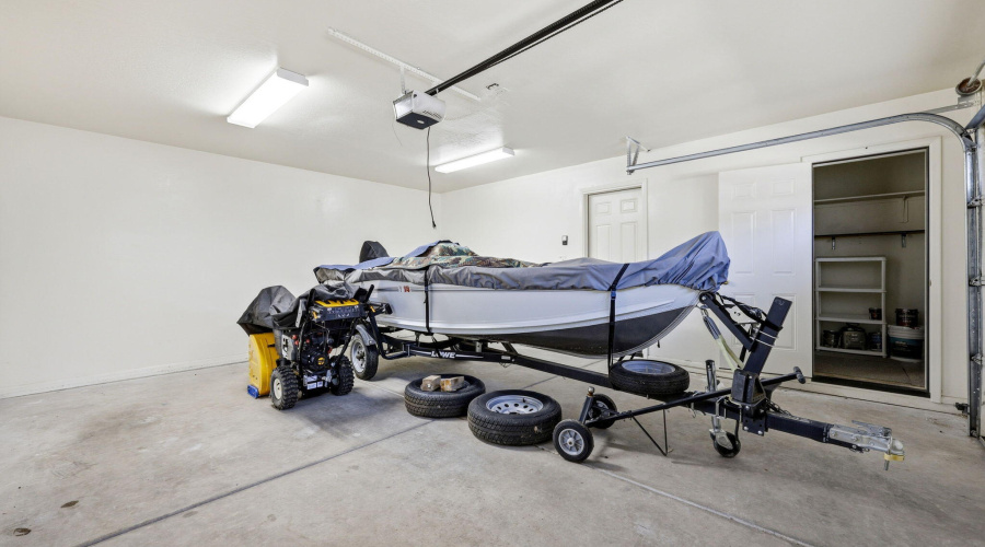 Oversized 2 Car Garage + Storage Room