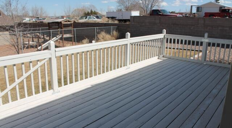 back deck and yard