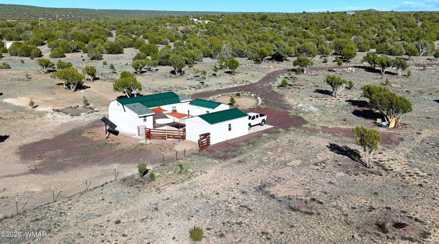 Birds eye of the property