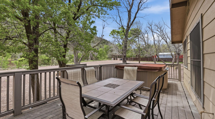 Back Deck with Hot Tub