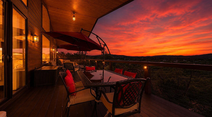 Back Deck Night View