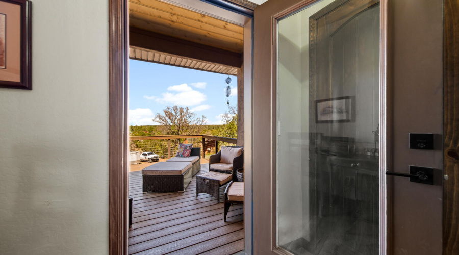 Enjoy Covered Deck from Office Nook