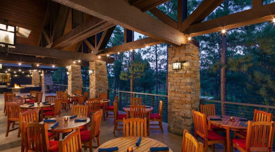 Outdoor eating at Torreon Restaurant