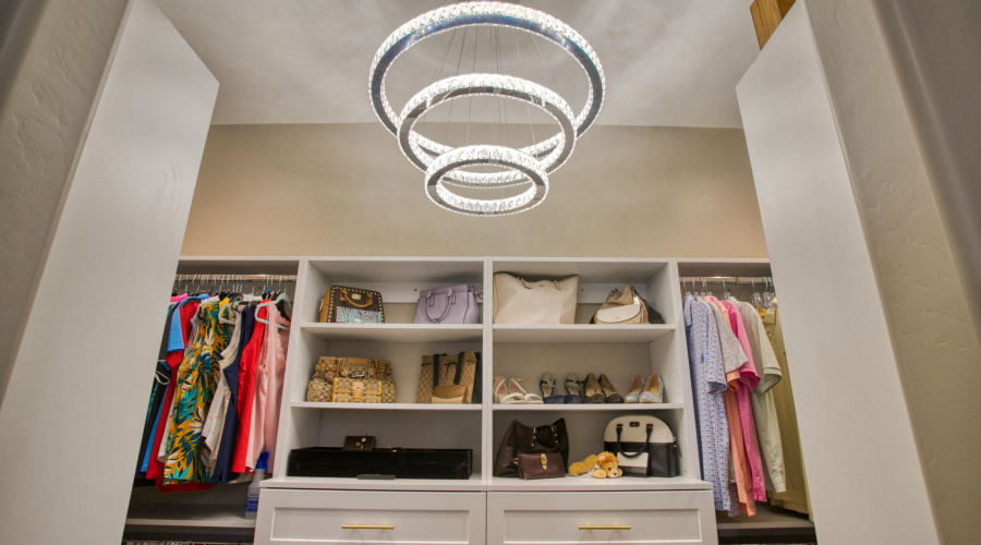 closet chandelier