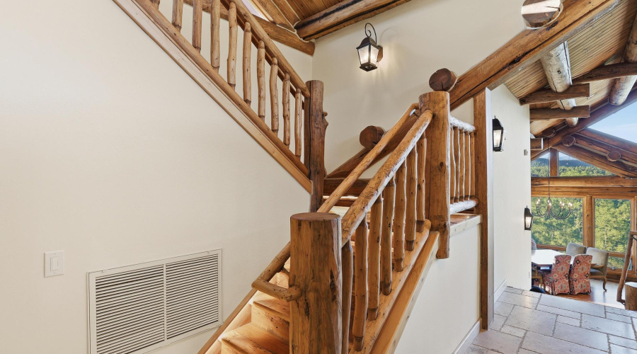 Stairs to game room