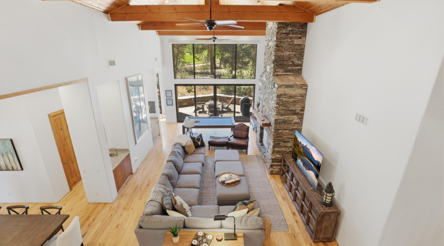 View from Loft to Living Area