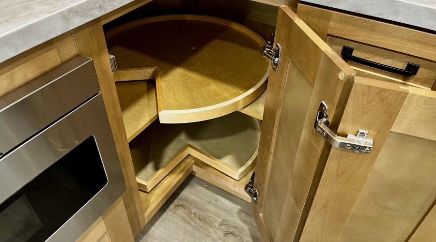 Lazy susan in corner