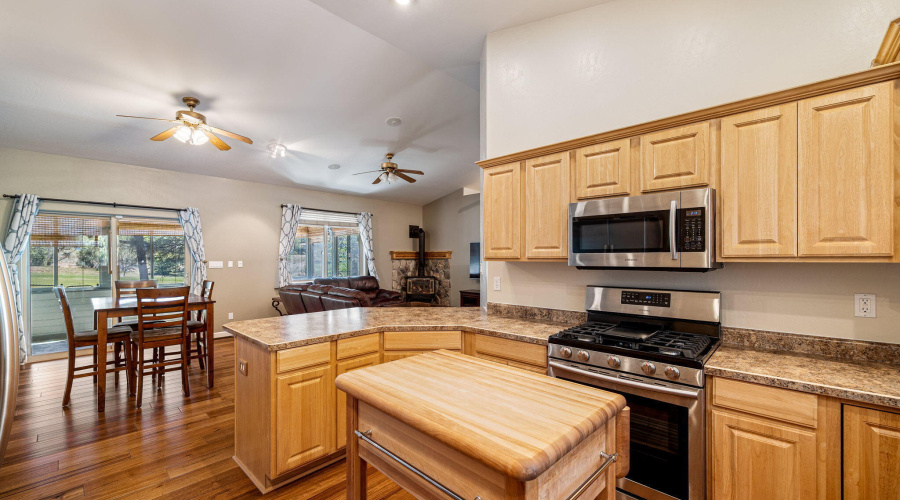 View from Kitchen into Great Rm
