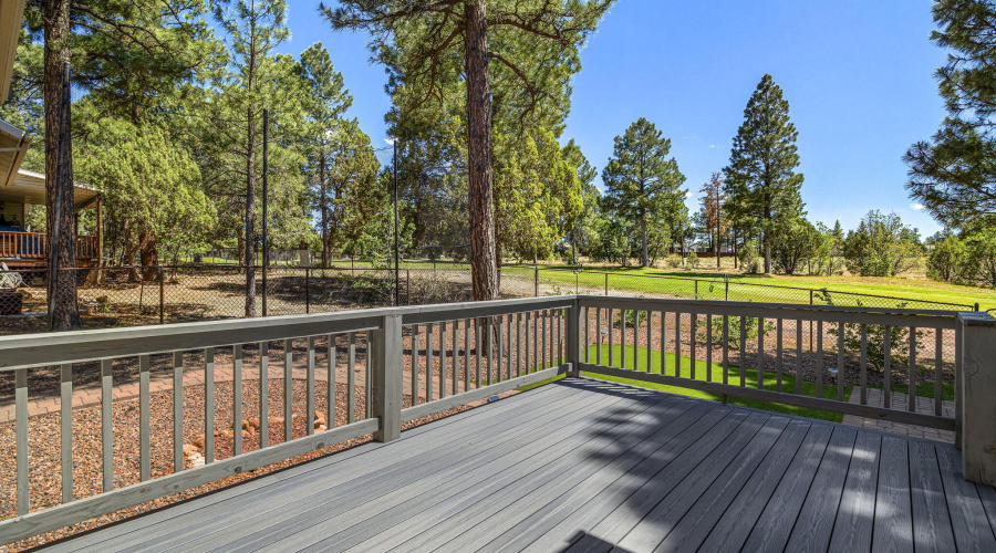 Back uncovered deck