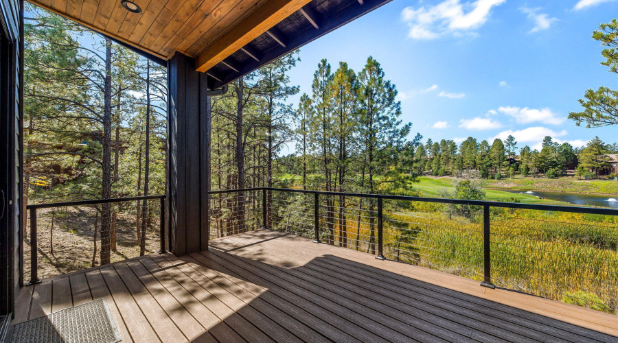 Master Covered Deck overlooking fairway