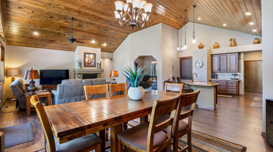 view from dining area
