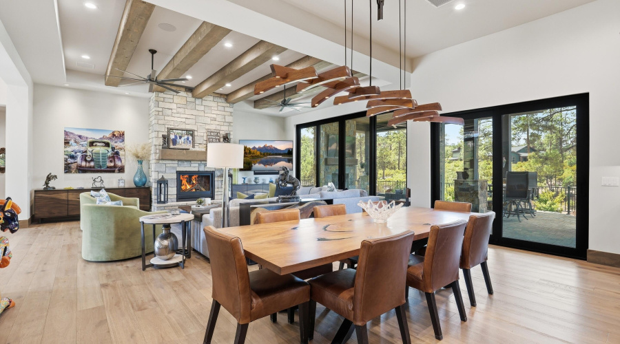 Designer Table and Custom Hanging Light