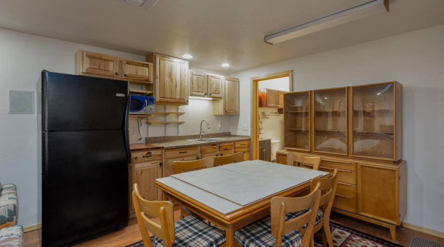 Basement dining area