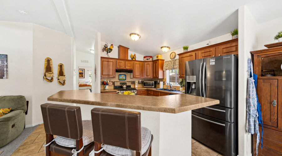 Large Black Stainless Fridge