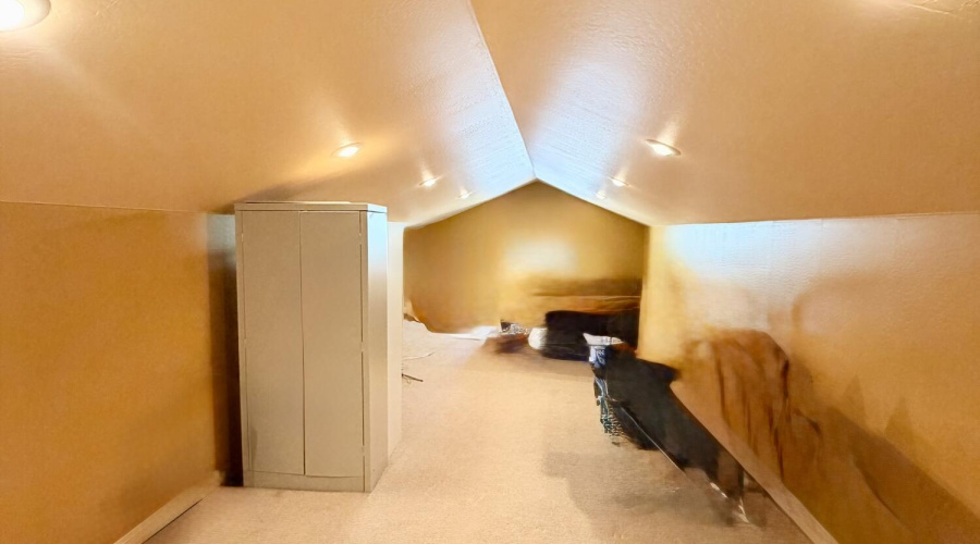 Upstairs garage