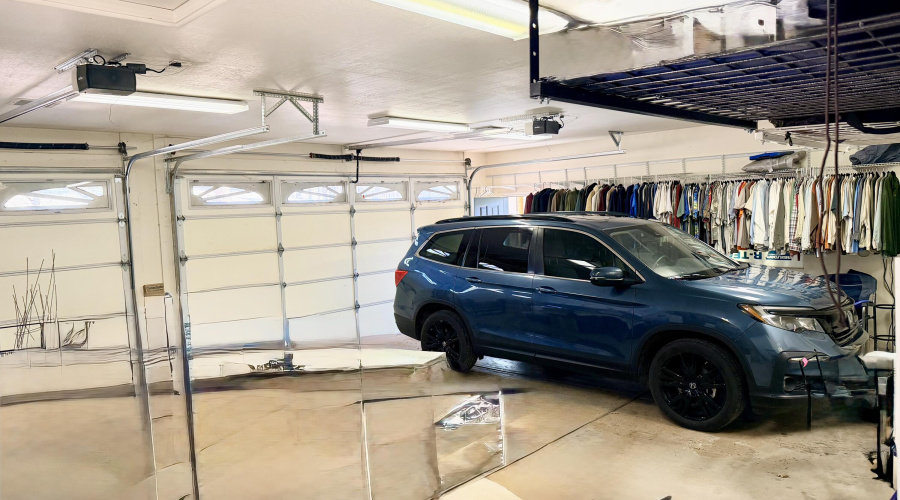 Inside garage