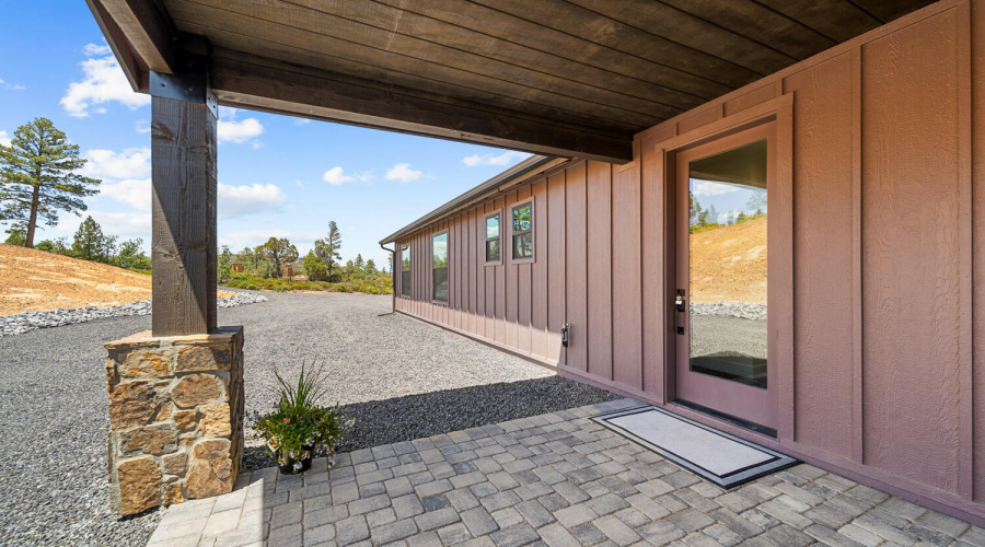 Paver covered front patio