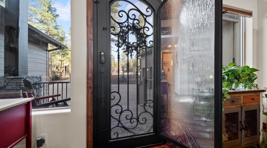 Glass panel opens to a privacy