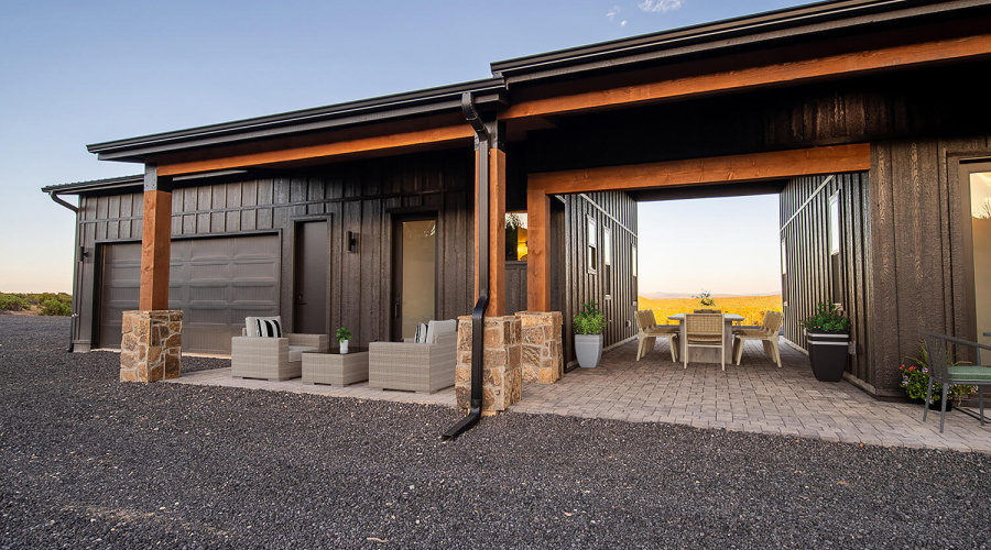 Virtually staged Front Paver Patio