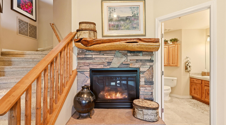 Gas Fireplace Downstairs
