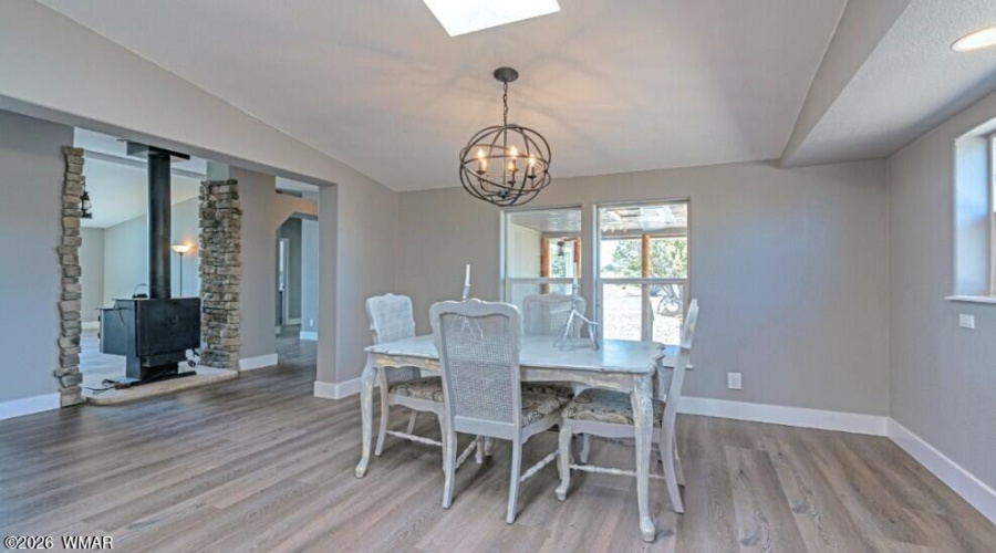 Dining Area with Woodstove