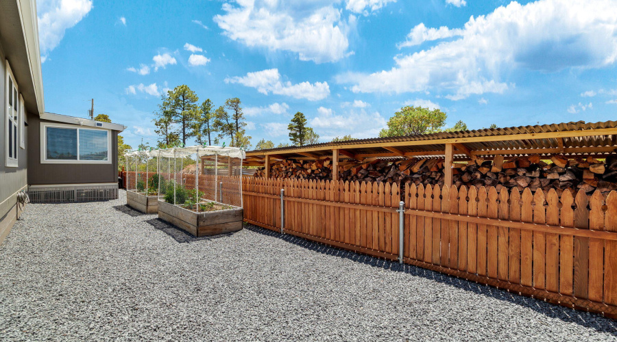 Fenced back yard