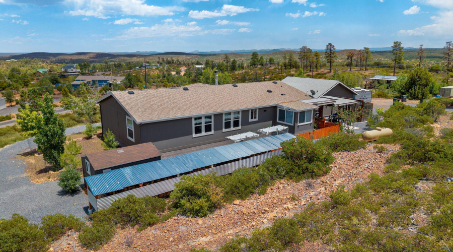 aerial of back of home
