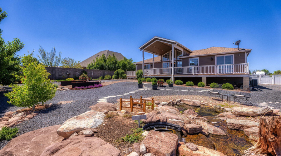 Rear exterior & pond